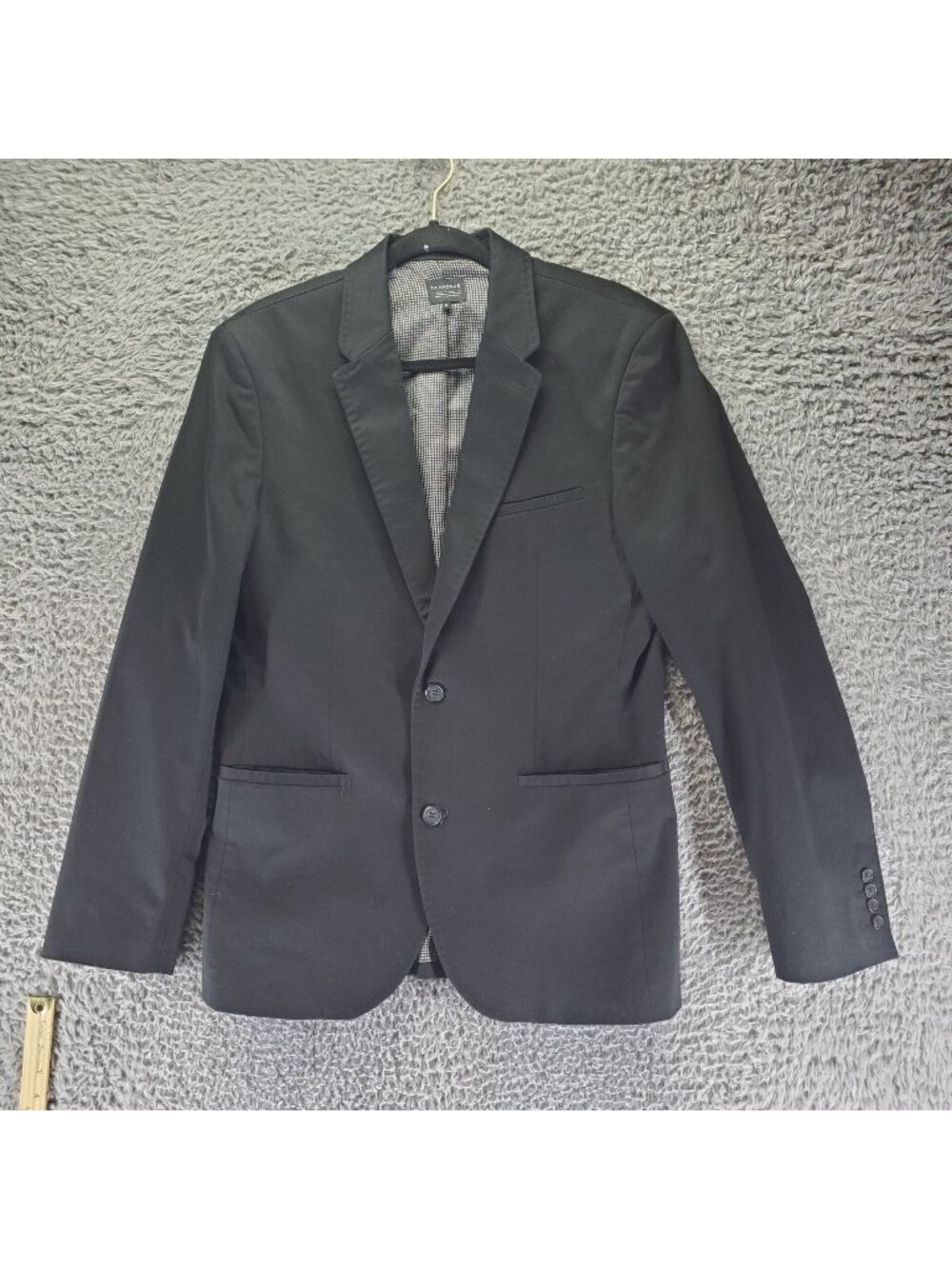 7 Diamonds Suit Mens Medium Black 2-Button Tailored Fit Stretch Blazer